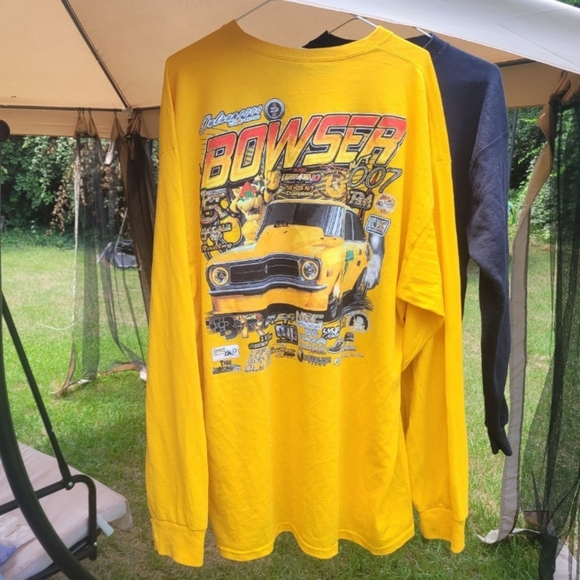 Bowser Racing Dalton 1200 Mccain LS Shirt  yellow Mens 2xl - Picture 2 of 3